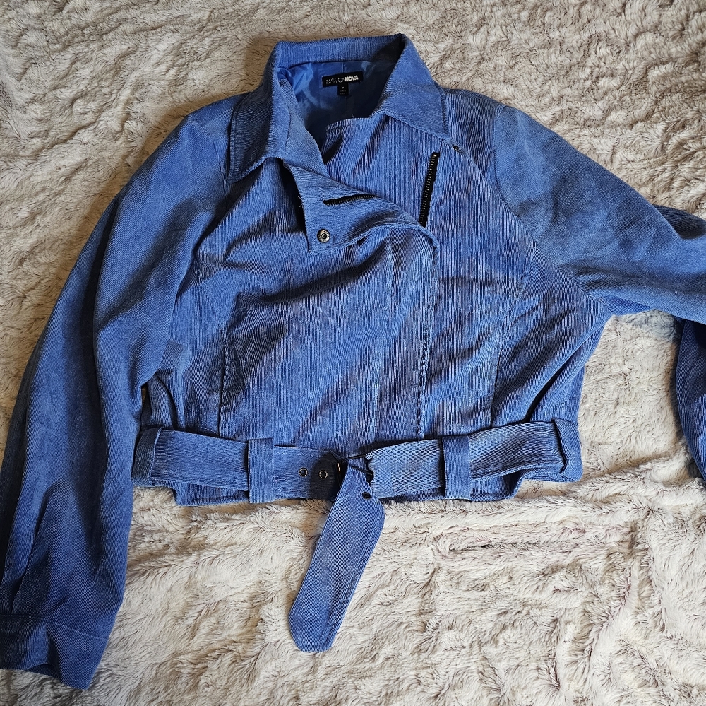 Fashion nova blue jacket